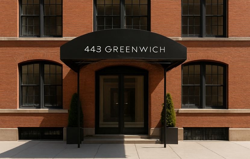 443 Greenwich Street exterior known as the most celebrity-populated building in NYC.