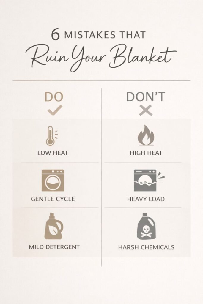 common blanket washing mistakes infographic do and dont guide
