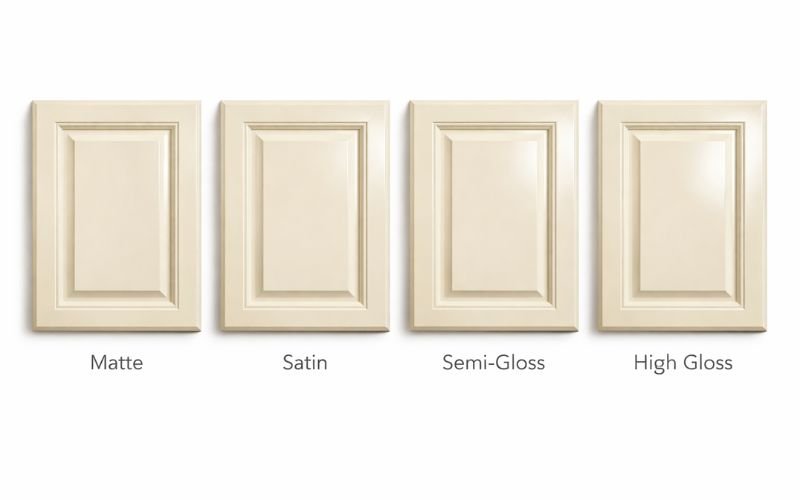 matte satin semi gloss and high gloss cabinet paint finishes comparison