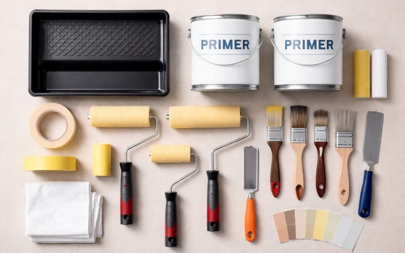 tools needed for painting kitchen cabinets