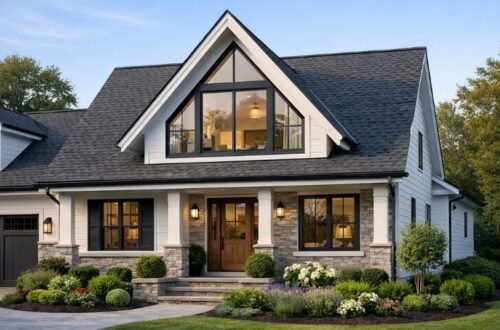 gable dormer roof design on modern house