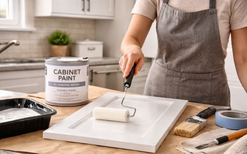 painting cabinets without sanding process