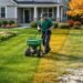 Lawn fertilization stages across seasons with professional lawn care service