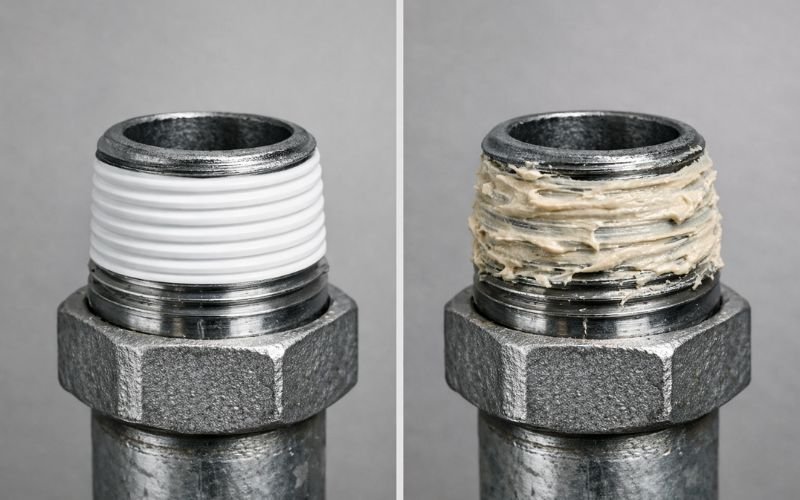 PTFE Tape vs Pipe Dope PTFE tape vs pipe thread sealant comparison