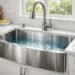 Stainless Steel Farmhouse Sink in Modern Kitchen