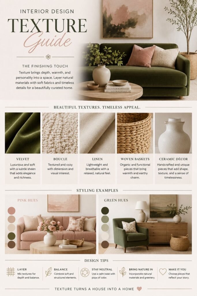 Pink and green texture styling guide