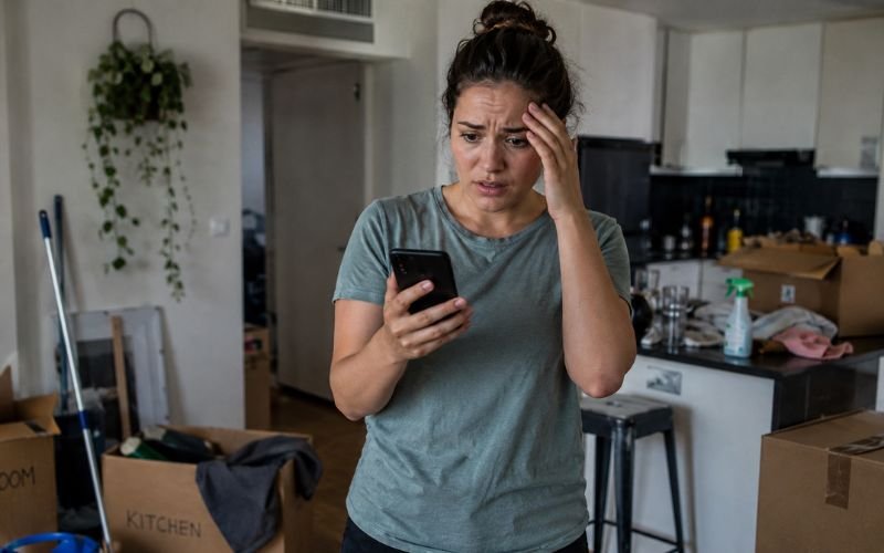 Tenant stressed about last-minute rental inspection before moving out
