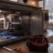 Burst pipe inside modern Abilene home during winter