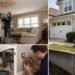 Homeowners addressing urgent home repairs including roof leaks plumbing and electrical issues