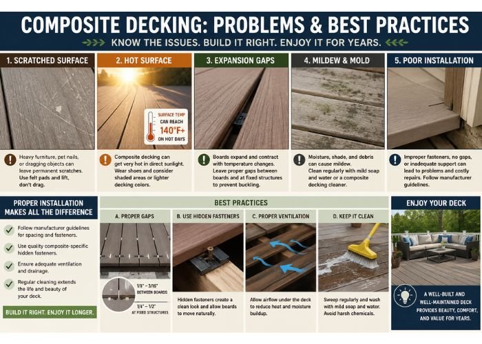 Composite decking problems