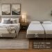Do two twin beds make a king mattress size comparison in a modern bedroom