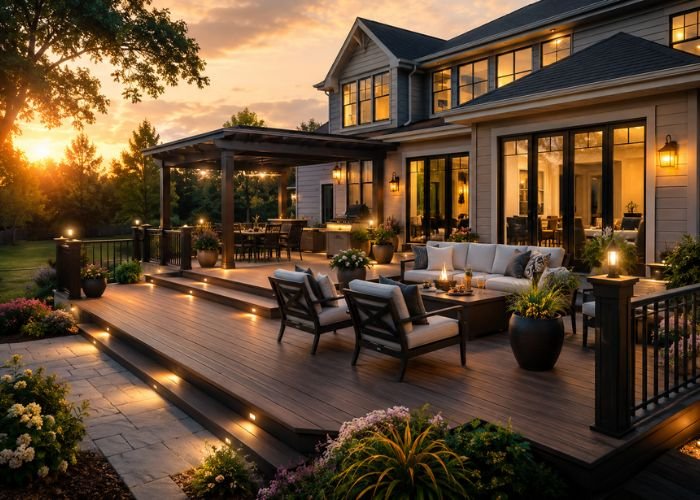 Finished composite deck