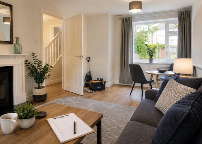 Clean and prepared rental property interior before tenants move in