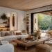 Travel-inspired interior design living room with global décor elements