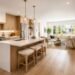 Modern remodeled home with an open-concept kitchen and living area