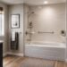 ZINTEX bathtub replacement with acrylic wall panels and modern safety features